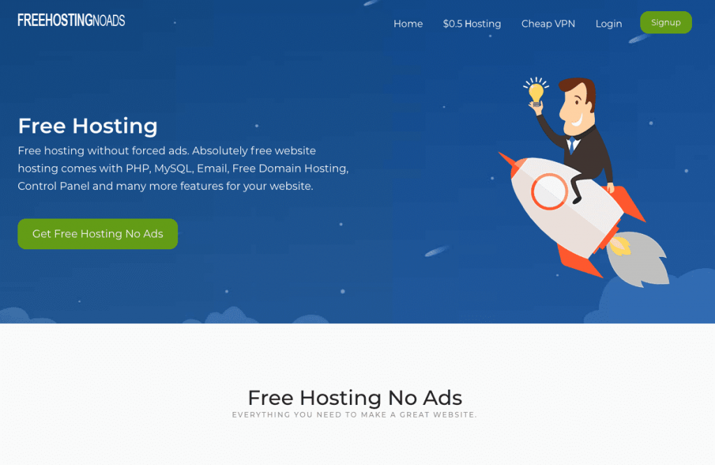 FreeHostingNoAds web hosting de calidad y gratis